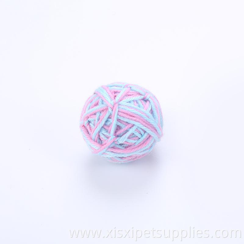 knitting yarn cat running ball toys pet toys for cat